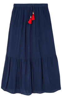 Длинная синяя юбка La Reine Blanche