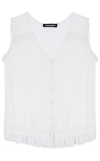 Белая блузка с бахромой La Reine Blanche