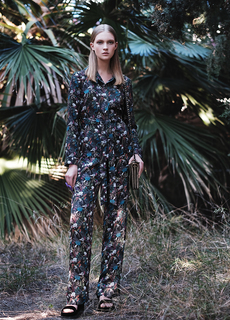 широкие брюки с принтом La Reine Blanche