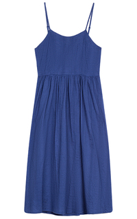 Синее платье на тонких бретелях La Reine Blanche