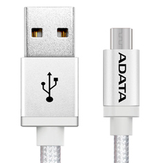 Кабель для сотового телефона ADATA microUSB-USB 1m Silver (AMUCAL-100CMK-CSV)