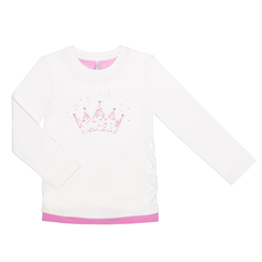 Футболка с длинным рукавом для девочки Barkito «Волшебство 2»,молочная