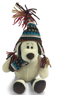 Мягкая игрушка ABtoys «Собака в шапке» 24 см
