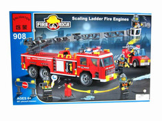 Конструктор Enlighten Brick Пожарные 908 Пожарная машина с лестницей 607 дет. 172969 / Г45474