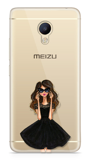 Аксессуар Чехол Meizu M5 Note With Love. Moscow Silicone Girl in a Dress 6761
