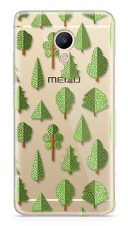 Аксессуар Чехол Meizu M5 Note With Love. Moscow Silicone Trees 6763