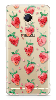 Аксессуар Чехол Meizu M5 Note With Love. Moscow Silicone Strawberry 6768