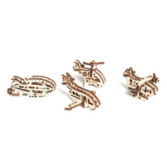 3D-пазл UGears Фиджет Самолеты 4шт