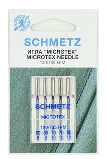 Набор игл для микротекстиля Schmetz №60-80 130/705H-M 5шт