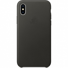 Аксессуар Чехол APPLE iPhone X Leather Case Charcoal Gray MQTF2ZM/A