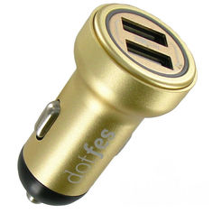 Зарядное устройство Dotfes B05 2xUSB 3.4A Gold 03180
