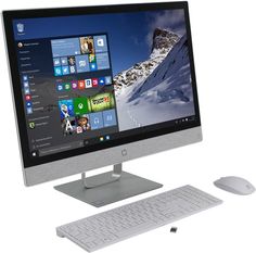 Моноблок HP Pavilion AIO 24-r004ur White 2MJ02EA (Intel Core i3-7100T 3.4 GHz/4096Mb/1000Gb/DVD-RW/Intel HD Graphics/Wi-Fi/Bluetooth/Cam/23.8/1920x1080/Windows 10 64-bit)