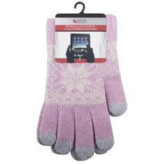 Теплые перчатки для сенсорных дисплеев Liberty Project Снежинка S Pink 0L-00000028
