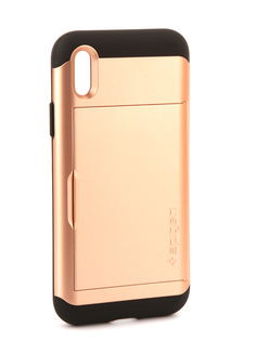 Аксессуар Чехол Spigen Slim Armor CS для APPLE iPhone X Gold 057CS22157