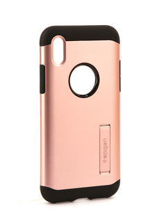 Аксессуар Чехол Spigen Slim Armor для APPLE iPhone X Pink-Gold 057CS22139