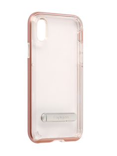 Аксессуар Чехол Spigen Crystal Hybrid для APPLE iPhone X Pink-Gold 057CS22146