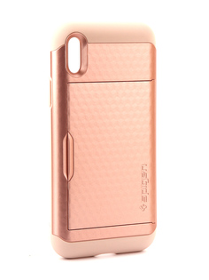 Аксессуар Чехол Spigen Crystal Wallet для APPLE iPhone X Pink-Gold 057CS22152