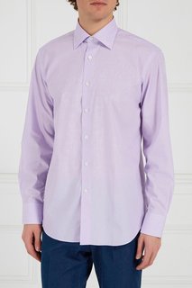 Фиолетовая сорочка из хлопка Canali