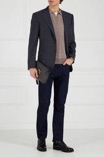 Серый пиджак из шерсти и кашемира Canali