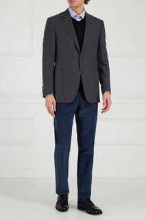 Серый шерстяной пиджак Canali