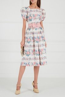 Платье с цветочным принтом (80-е) Lanz Vintage