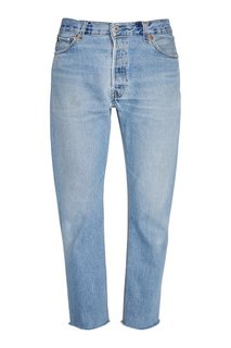 Голубые потертые джинсы Re/Done