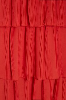 Драпированное красное платье с воланами See by Chloé