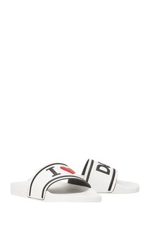 Кожаные сандалии с логотипом Dolce&;Gabbana