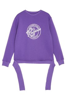 Фиолетовый свитшот oversize с принтом Alexandr Rogov