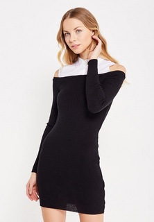 Платье LOST INK THE SHIRT INSERT COLD SHOULDER KNIT BODYCON