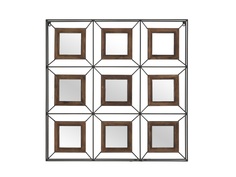 Зеркало настенное antonio (to4rooms) коричневый 91.5x91.5x5.0 см.