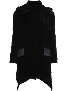 стеганое пальто с бархатной отделкой Fendi