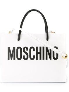 сумка-тоут с логотипом  Moschino
