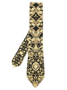 галстук с принтом Signature Versace