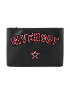 клатч с вышитым логотипом Givenchy