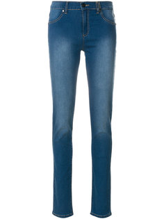 узкие джинсы с эффектом потертости Versace Jeans