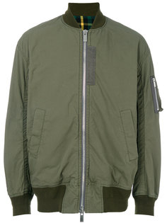 куртка-бомбер с контрастной подкладкой Sacai