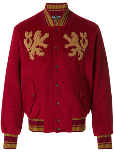 куртка-бомбер  с заплатками в виде дракона Dolce & Gabbana