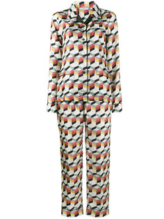 пижама с геометрическим принтом  Prada