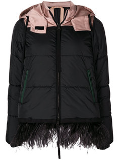 куртка-пуховик со страусиными перьями Nº21