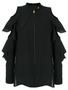 блузка с вырезными деталями и оборками Versace
