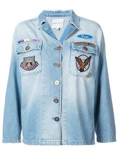 mulit-patch denim overshirt Mira Mikati
