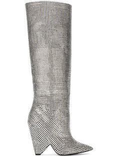 Niki 105 Crystal Slouch Boots Saint Laurent
