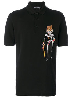 рубашка-поло с заплаткой с лисой-полковником Dolce & Gabbana