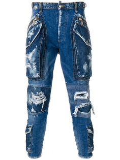 джинсы карго с рваными деталями Dsquared2
