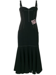 платье миди с декоративной строчкой  Dolce & Gabbana