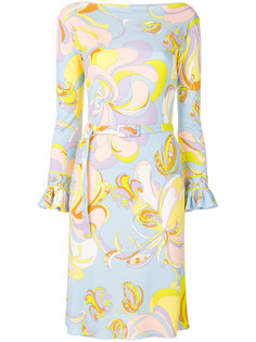 приталенное платье с абстрактным принтом  Emilio Pucci