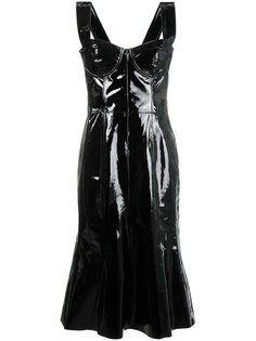 корсетное платье-миди из лакированной кожи Natasha Zinko