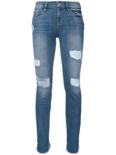 состаренные укороченные джинсы  Frame Denim