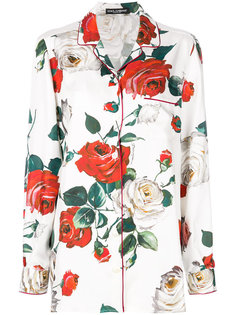 пижамная рубашка с цветочным принтом Dolce & Gabbana